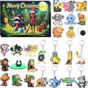 Italian Brainrot Advent Calendar 24 Days Countdown, Christmas Advent Calendar for Kids Ages 3+, 24-Piece Mini Figurines with Pencil Toppers, Keychains & Magnets, Gift Set for Boys Girls