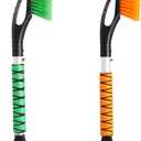 ZERIXA 2 Pack 27" Car Snow Brush and Ice Scraper, Detachable Scratch Free Ice Scraper with Ergonomic Foam Grip, Winter Snow Removal Tool for Car Windshield