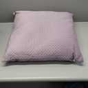 SARO LIFESTYLE Pinsonic Velvet Throw Pillow, Lavender, 22"x22", Poly Filled