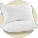  Pillow Protector King, Zippered Pillow Cover  20x36 inch, White