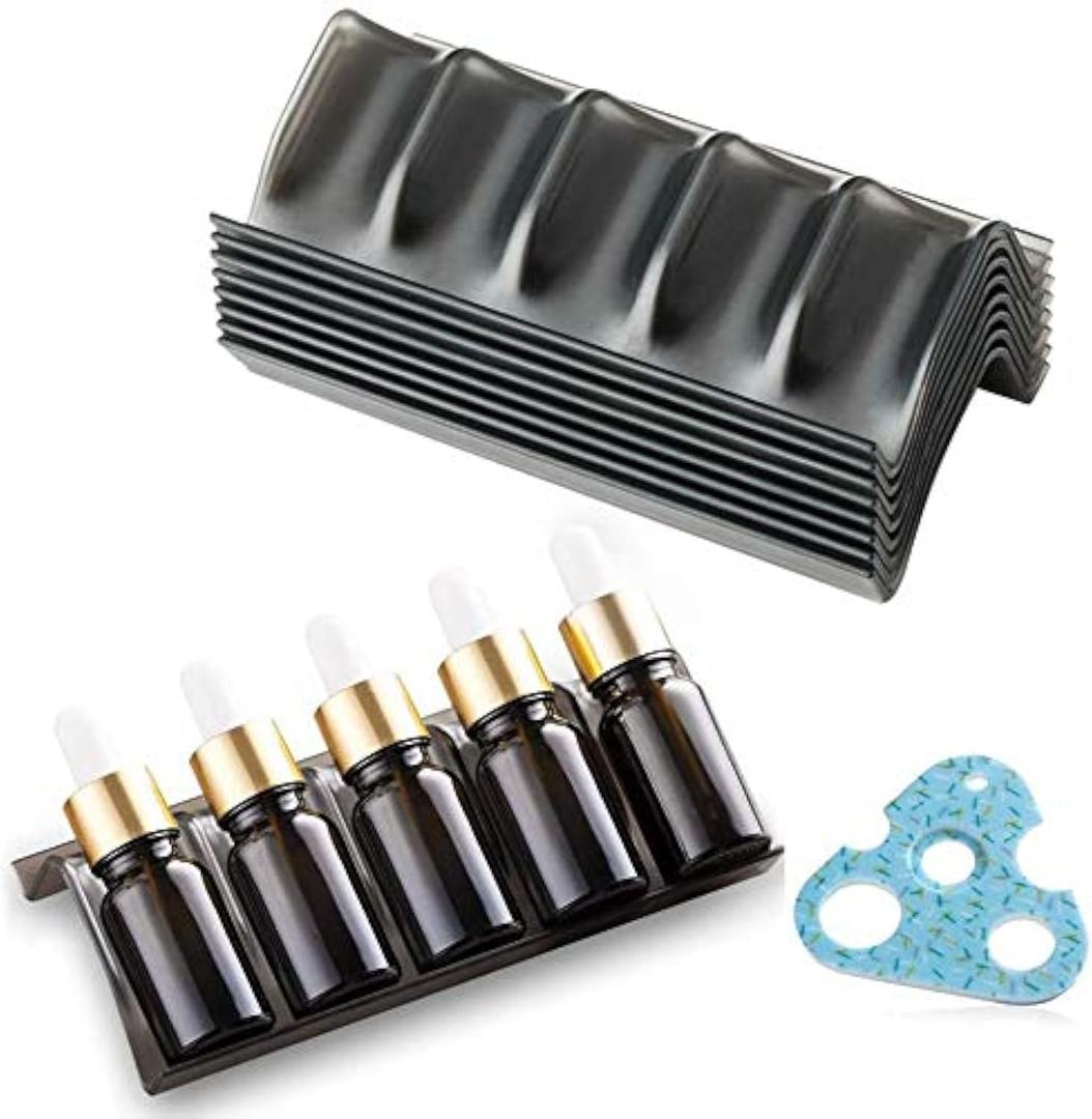 Essential Oils Shelf - Black Storage Rack with Drawer, Holds Oils (5ML-20ML)