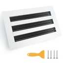 10x6 White Modern AC Vent Cover,Aluminum Three-Linear Slot Diffuser,Low Noise Decorative Air Vent for Home,Easy Install Wall/Ceiling/Floor,Adjustable Airflow,Filterless Design