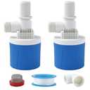 2Pcs 1/2" Top Inlet Water Float Valve, Automatic-Control Water Level Valve, Lightweight Aquapulse Control Tools for Livestock Water Tank Swimming Pool,Aquaculture,Garden Irrigation Systems