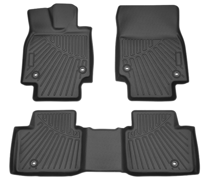 Powerty Floor Mats for 2023 2024 2025 2026 Toyota Crown All Weather 3D TPE Anti-Slip Car Liners for 1st & 2nd Row Accessories