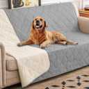 Ameritex Waterproof Dog Bed Cover Pet Blanket with Anti-Slip Back for Furniture Bed Couch Sofa (82x82 Inch (Pack of 1), Lightgrey)