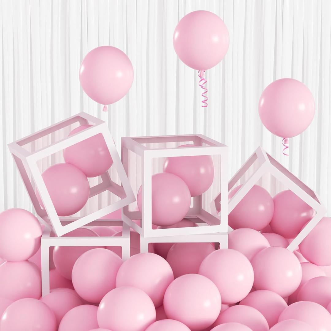 100pcs Small Pastel Pink Balloons 5 Inch, Mini Matte Baby Light Pink Latex Balloons Filler for Girl Baby Shower, Princess Birthday, Bridal Shower Party Decorations