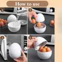 Microwave Egg Cooker for 4 Eggs,Hard Boiled Egg Cooker Compact Microwave Safe Egg Boiler for Hard Soft or Poached Eggs Space Saving Design