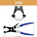 140PCS 6-25mm 14 Sizes Spring Band Hose Clamps with Swivel Flat Hose Clamp Plier, Constant Tension Hose Clamp Assortment Kit DD037