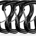 Heavy Duty Carabiner Clip Hook 8KN (1763 lbs), 2 PCS Ultra-Light Aluminum Caribeaners with Double Door D Ring Shape, for Hammock, Camping, Hiking, Backpacking, Dog Leash, Keychain Clip