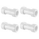 EVERFLOW  3/4 Inch PVC Compression Coupling, Pipe Connection, IPS Coupling, Compression Fitting, Quick Connecting Piping and Repairs of PVC Pipe, 3/4" SCH 40, White 4 Pack