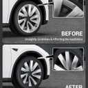 BASENOR 2026 2025 Tesla Model Y 20 Inch Wheel Rim Protector, Scratch Guard Hubcap Curb Rash Cover, Tire Trim Protection for Model Y Juniper Matte Black