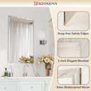 Keonjinn Beveled Bathroom Mirror 55 x 36, Rectangle Mirrors for Bathroom Sink, Large Wall Mirror,Shatterproof, Modern Decorative for Living Room, Entryway, Bedroom, Horizontal/Vertical