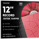 Vinyl Album Covers: 12" LP Vinyl Record Protective Sleeves | Crystal Clear & Durable 3 Mil Thick Record Outer Sleeves, 100 Pcs