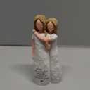 AcowSpt Mom Birthday Gifts from Daughter, Birthday Gift for Mom from Daughter, Valentines Day Gifts for Moms, Sculpted Hand-Painted Figurine (White)