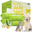 Unscented Hypoallergenic Pet Wipes - Deodorizing Cleaning Wipes for Dogs & Cats, Alcohol-Free & pH Balanced, Thick & Large Wipes for Paws, Body, Bum & Face, (320 Count, More favorable)