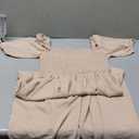 Women's Smocked Puff-Sleeve Dress, Size S