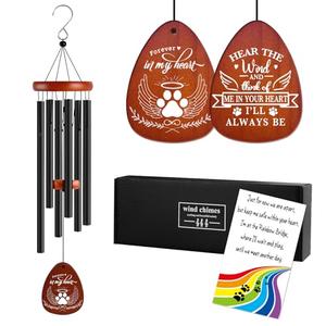 Wind Chimes for Loss of Pet Dog, Dog Memorial Sympathy Remembrance Gift, Pet Memorial Wind Chimes, Pets Passing Away Bereavement Gift for Friends Family