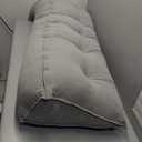 UUluhao Headboard Pillow for Dorm Light Grey Large Reading Wedge Pillow Headboard Cushion Triangular Backrest Support Bed Rest Bolster Cushion for Daybed Bunk Bed Dorm,39 * 7.87 * 19.68in