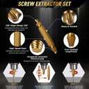35 PCS Drill Bits Set, 3 Step Drill Bits, 13 Twist Drill Bits, 6 Taps(M3-M10) and 6 Screw Extractors, High Speed Steel Drill Bit Kit Titanium Coated Bits for Plastic Wood Metal, with Storage Bag