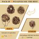 4 Pcs Messy Hair Bun Hairpiece Fake Hair Bun Messy Bun Scrunchie Hair Pieces for Updos Bun Wig Hair Extensions Pieces for Women