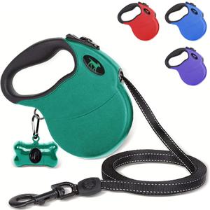 Tuff Pupper Heavy Duty Retractable Dog Leash | 16 ft Dog Leash with Reflective Stitching for Nighttime Safety | One Button Lock and Release | Comfortable Hand Grip | for Dogs Up to 120 lbs (X-Large, Quetzal Green)