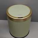 URALFA Automatic Motion Sensor Bathroom Trash Can with Lid, 10.5 Liter / 2.8 Gallon Touchless Trash Bin, Smart Dog Proof Garbage Can, Small Waste Basket for Toilet, Office, Bedroom (Green)