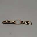 Simpeak Leather Band with Case Frame Compatible with Fitbit Blaze Smartwatch, Large Size with Frame, Genuine Leather Band Replacement for Fitbit Blaze, Leapard+Rose Gold Frame