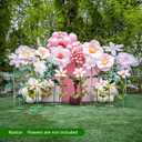 Mverse Giant Flower Stand Base and Stem, Weighted Iron Base, Flexible Pole, 3 Bendable Aluminum Pipes and Pins for DIY Paper Flowers, Wedding Arch, Party Backdrop
