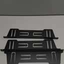 2 Pack Expandable Stainless Steel Stove Gap Covers (13.8"-27.6"), Retractable Fill the Gap Between Stove & Counter Top with Heat Resistant Range Trim & Guard, Slide-in Seamless Kitchen Accessory Kit (Black)