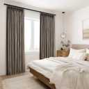 102 Inches Long Dark Flax Pinch Pleat Sheer Curtains with Hooks,Back Tab Semi Transparentes Light Filtering Linen Cotton Blend Ocher Tone Rustic Cabin Style Drapes Curtains,40x102 inch Length，Fall
