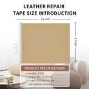 Leather Repair Patch Tape, Beige 17 x 61 Inches Self Adhesive Leather Repair Kit for Furniture, Car Seat, Vinyl Repair Kit for Office Chairs, Bags, Luggage