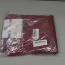 H.VERSAILTEX 100% Blackout Burgundy Red Tie-Up Shade Bathroom Curtain Thermal Insulated Window Shade Light Blocking Curtains for Kitchen 63 inches Long Rod Pocket Burgundy