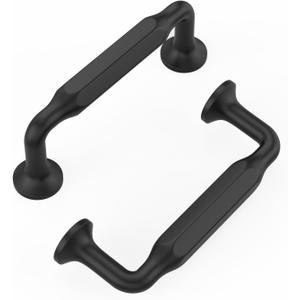 FILTA 3 Inch(76mm) Hole Centers Matte Black Cabinet Pulls(Set of 10),Stylish Black Handles for Cabinets Kitchen Cabinet Pulls Cabinet Hardware for Cabinets Cupboard Drawer (3"/76MM Hole Center)