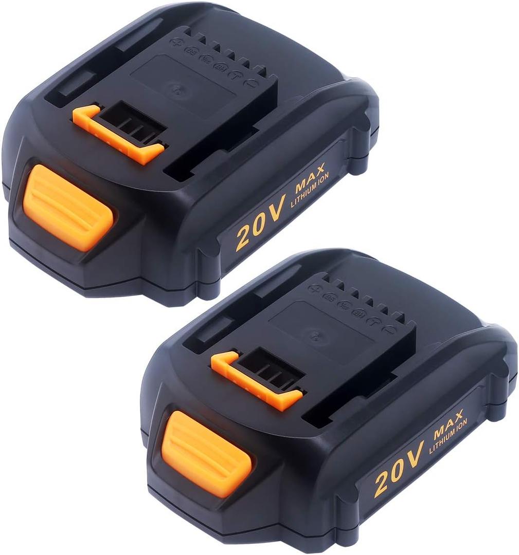 ELEFLY 2 Pack WA3525 20V 4.0Ah Lithium Battery Compatible with Worx 20V Battery WA3575 WA3012 WA3525 WA3520 WA3578, Compatible with 20V Cordless Tools