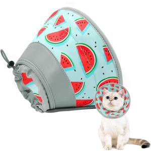 GoGoPaw Cat Cone Collar Soft to Stop Licking, Adjustable, Foldable Lightweight Kitten Cones After Surgery Recovery for Cats & Kittens, Cat Cone Alternative, Easy Eating (Blue, S)