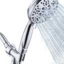 Shower Head with Handheld High Pressure-Full Body Coverage Powerful Rain Showerhead Extra 60" Long Hose and Adjustable Brass Joint Holder- The Perfect Detachable Heads for Bathroom Upgrade (Polished Chrome)