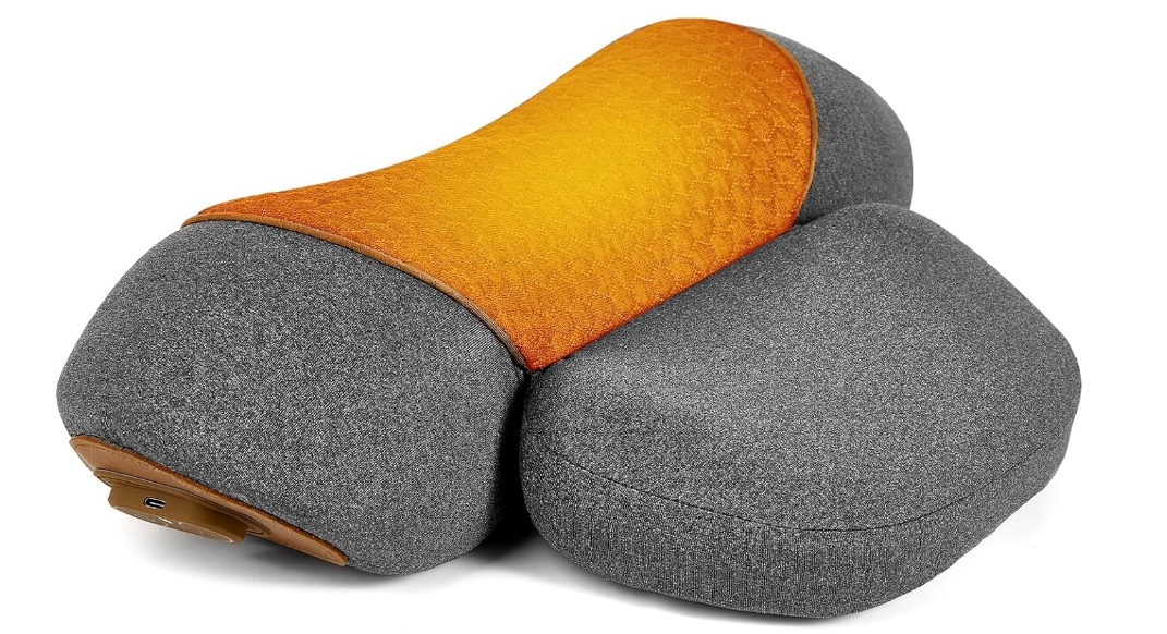 CARINIFY 3-in-1 Rechargeable Neck Massager Pillow - Pillow Massage Neck Hump for Shoulder Pain, Deep Tissue Pain Relief, with Heating and Traction Function, Hump Corrector for Women
