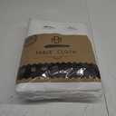 4Pack White Round Paper Tablecloths - 82in Paper Table Cloths for Parties Disposable - Linen Like Disposable White Tablecloth Round Cover with Plastic Backing