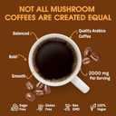 Organic Instant Mushroom Coffee With Organic Arabica & 6 Adaptogenic Mushrooms (Lions Mane, Turkey Tail, Cordyceps & Others To Enhance Digestion, Energy, Focus, Immune Support (30 Servings-180g) (6.35 Ounce (Pack of 1))