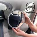 Diono Easy View Pack of 2 Baby Car Mirrors, Safety Car Seat Mirror for Rear Facing Infant, Fully Adjustable with 360 Rotation, Wide Crystal Clear View, Shatterproof, Crash Tested, 2 Count