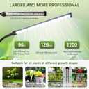 CalKoo 2025 Professional Grow Lights for Indoor Plants Growing, 126 LEDs 6000K Full Spectrum Plant Grow Lights Indoor, Height Adjustable (13-38''), 3 Spectrum Modes + 10 Dimming with 4/ 8/ 12/ 18H Timer