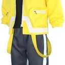 LAXWMLM Adult Men's Anime Game Cosplay Costumes Yellow Jacket Outwears Pants T-Shirt Outfit Set for Halloween Party, Small