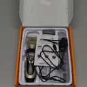 oneisall Dog Clipper Low Noise, Dog Grooming Kit with Rechargeable, Pet Shaver Cordless Electric Quiet Hair Clipper Set for Dogs Cats PetsGold