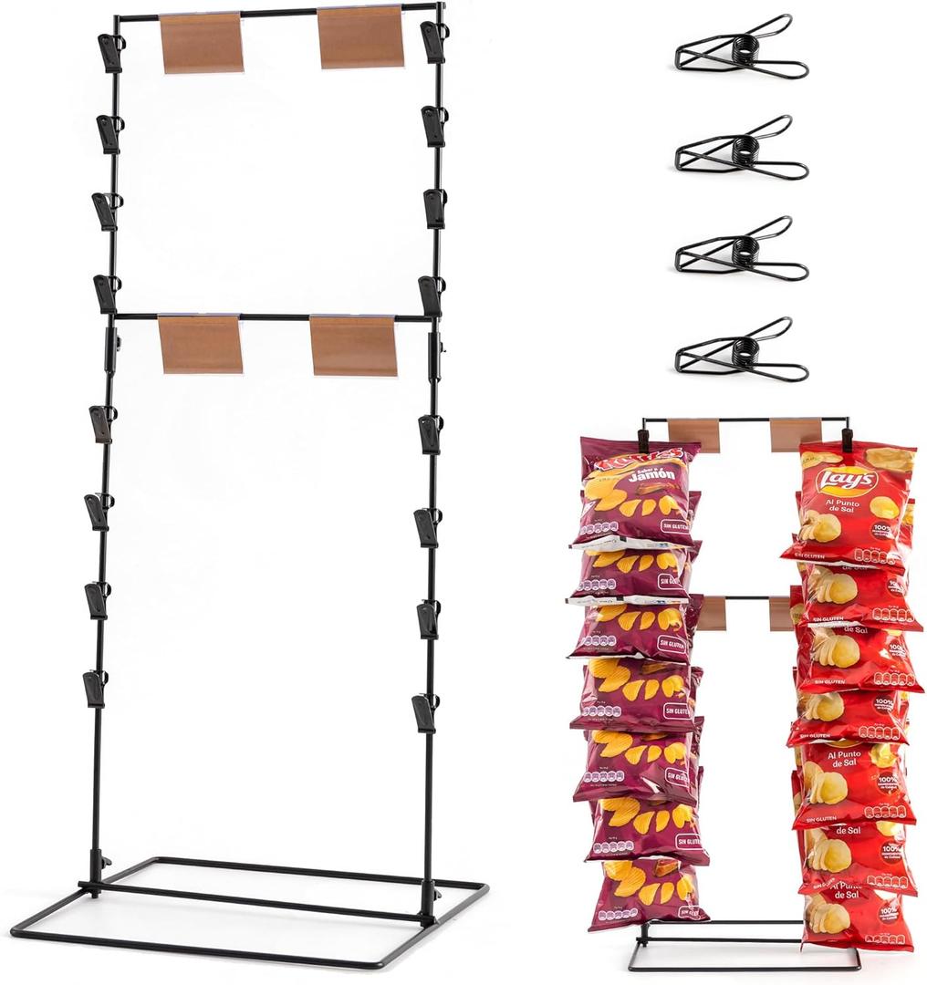 ODOXIA Chip Rack Display Stand | Candy Display for Countertop | Chips & Snacks Holder | Organize Your Space | Perfect for Stores & Home