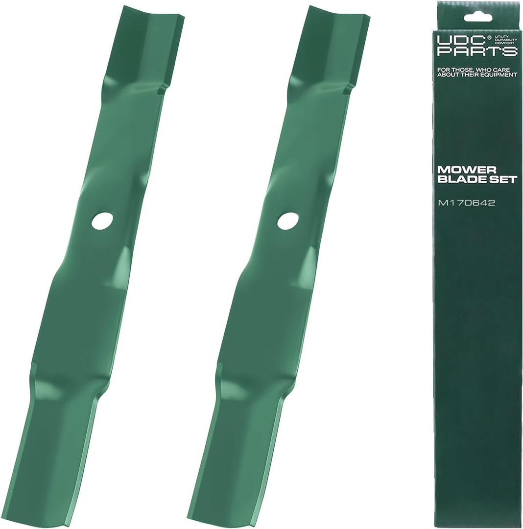 UDC Parts UC22008 Mower Blades Replacement for John Deere 42 Inch Z335E Z345R Z345M Zero Turn M170642 Z315E Z320M Z335M Z320R S220 / 2 Pack Mulching