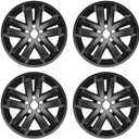 TULALUX Wheel Skins Compatible with Ford Explorer 2011-2019; 18 inch Wheel Covers; Black Set of 4 Packs (Glossy Black)