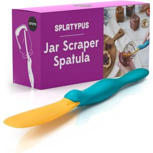 OTOTO Splatypus Jar Spatula for Scooping and Scraping - Unique Fun Cooking Kitchen Gadgets for Foodies - BPA-free & 100% Food Safe - Crepe Spreader