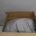 Amazon Basics Soft, Lightweight King Size Comforter Sets, All-Season Down-Alternative 3-Piece Bedding Set, Pinch Pleat Design, Dark Grey