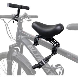 Front Mounted Bicycle Seats for Children, Kid Bike Seat Mountain with Handlebars Foot Pedals for Children 2~5 Years (Black), One Size