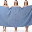 REDKISS Pack of 1 Jumbo Bath Sheet, 40 x 80 Inches Microfiber Oversized Bath Towel for Bathroom, Extra Large & Lightweight, Quick-Dry, Super Soft & Highly Absorbent, Perfect to Wrap Yourself in, Blue